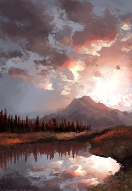 thumbnail morning dawn mountain lake sunrise