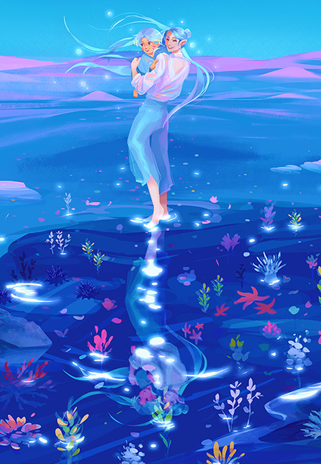 thumbnail father child dancing rockpool sea